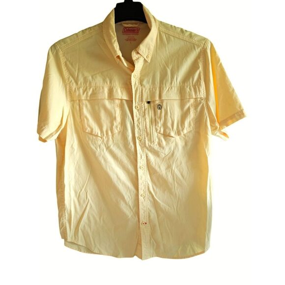 Coleman Shirt Short Sleeve Large Button Down Vented Fishing Hike‎ Camping - Picture 1 of 7